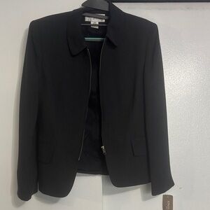 Jones New York Black Zip-Front Women's Blazer Jacket